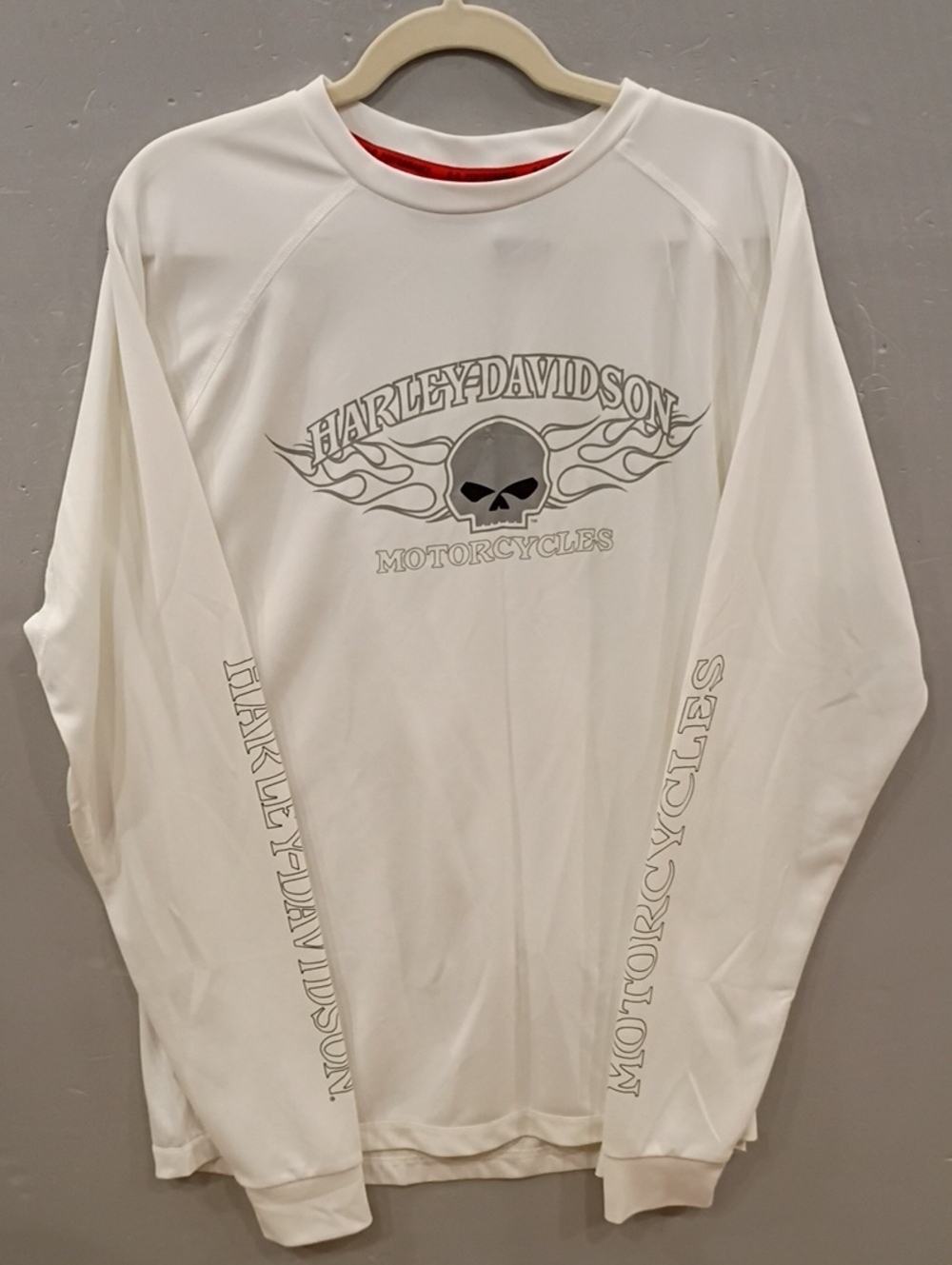 Harley-Davidson Men’s White Long-Sleeve Logo Shirt Large